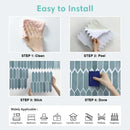 Axyaa PVC Prismatic Wall Panels - Set of 10, Easy Install Waterproof Tile Stickers