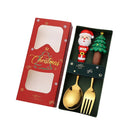 Axyaa Christmas Tree Spoon & Fork Set