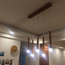Axyaa LED Wooden Chandelier for Kitchen Dining Living Bedroom Lighting