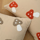 Axyaa Mushroom Pillow Covers in Beige Canvas for Home Decoration in Various Sizes