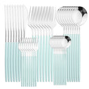 Axyaa 40Pcs Stainless Steel Cutlery Set for Dining and Kitchen