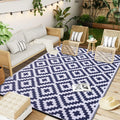 Axyaa Reversible Outdoor Waterproof Straw Patio Rug for Indoor Outdoor Use