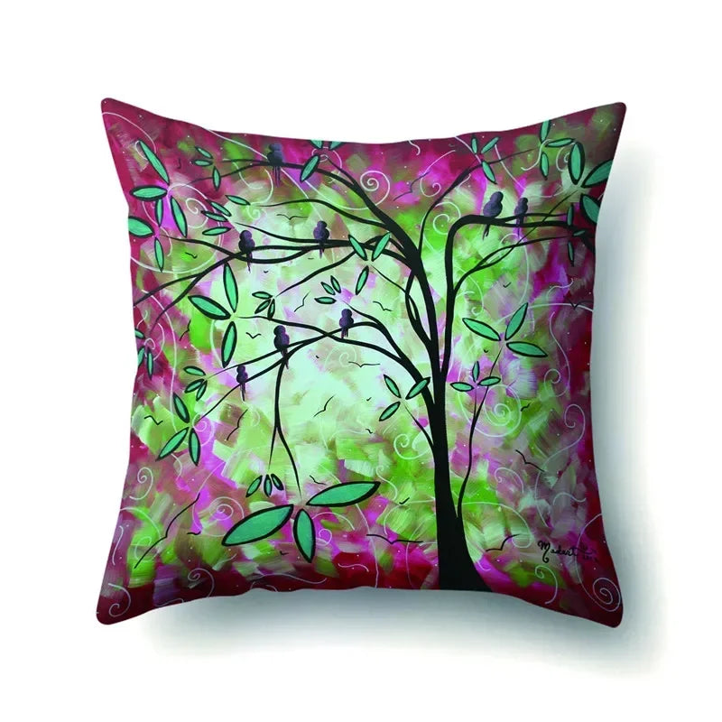 Axyaa Retro Floral Pillow Case 45x45cm