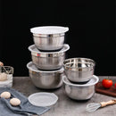 Axyaa Stainless Steel Mixing Bowl with Lid - Kitchen Food Container Kit