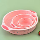 Axyaa Circular Silicone Cake Mold Set - 4PCS DIY Baking Tray & Oven Kit
