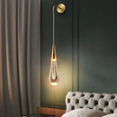 Axyaa Crystal Glass LED Wall Sconces for Indoor Living Room and Bedroom