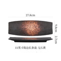 Axyaa Ceramic Sushi Plate Set - Stylish Tableware for Sashimi, Dim Sum, and Barbecue