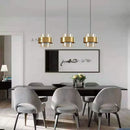 Axyaa Nordic Gold Glass LED Pendant Lights - Modern Luxury Bedside and Bar Lighting Decor