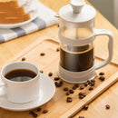 Axyaa French Press Pot, High Borosilicate Glass, Hand Press Coffee, Tea, Milk Brewings