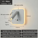Axyaa Multifunctional LED Wall Sconce with USB Ports & Switch