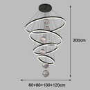 Axyaa Modern Stair Chandelier Pendant Light for Living Room - LED Indoor Ceiling Lamp