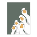 Axyaa Funny Green Goose Canvas Wall Art for Nursery & Home Decor