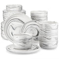 Axyaa 18/36-Piece Ceramic Porcelain Dinnerware Set for 6/12