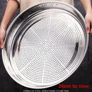 Axya Stainless Steel Colander Set Deep Steamer Tray Rice Bean Drainage Plate