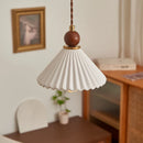Axyaa Ceramic Wood LED Pendant Lamps | Home Decor Hanging Light Fixtures