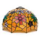 Axyaa 12" Scandinavian Stained Glass Cherry Blossoms Lampshade Retro Handmade Replacement