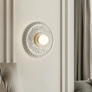 Axyaa White Glass Bedside Wall Lamp - High-End Retro Bedroom Sconce