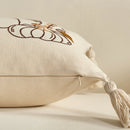 Axyaa Fall Pumpkin Maple Leaf Polyester Cushion Cover Halloween Pillowcase