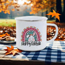 Axyaa Rainbow Enamel Dwarf Mug Set for BBQ Party, Easter & Breakfast.