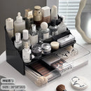 Axyaa Acrylic Makeup Organizer: Large Capacity Cosmetic Storage Box for Brushes, Lipstick & Skincare
