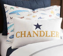 Axyaa Personalized Letter Embroidery Cotton Pillowcase - Smart Gift for Family & Friends