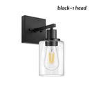 Axyaa Retro Iron Glass Wall Lamp for Bedroom, Corridor, Mirror LED Front Torch