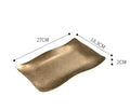 Axyaa Stainless Steel Retro Wave Plate for Dessert, Restaurant, and BBQ