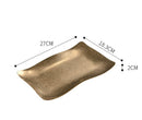 Axyaa Stainless Steel Retro Wave Plate for Dessert, Restaurant, and BBQ