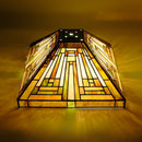 Axyaa Amber Brown Stained Glass Mission Style Lampshade Replacement