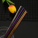 Axyaa 20-Piece Stainless Steel Gold Cutlery Set and Metal Straw Kit