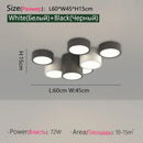 Axyaa Nordic Black White LED Ceiling Light for Living Room Bedroom Hallway Lighting