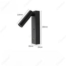 Axyaa Adjustable LED Reading Wall Lamp for Hotel Room, Bedroom, and Bedside