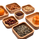 Axyaa Wooden Fruit Salad Bowl Plate | Retro Tableware Tea Tray Dessert Snack Plate