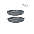 Axyaa Grey Striped Plastic Plate Set - Ideal for Table, Camping, and Desserts