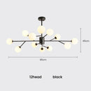 Axyaa Glass Chandelier - Modern Nordic Living Room Lighting Fixture