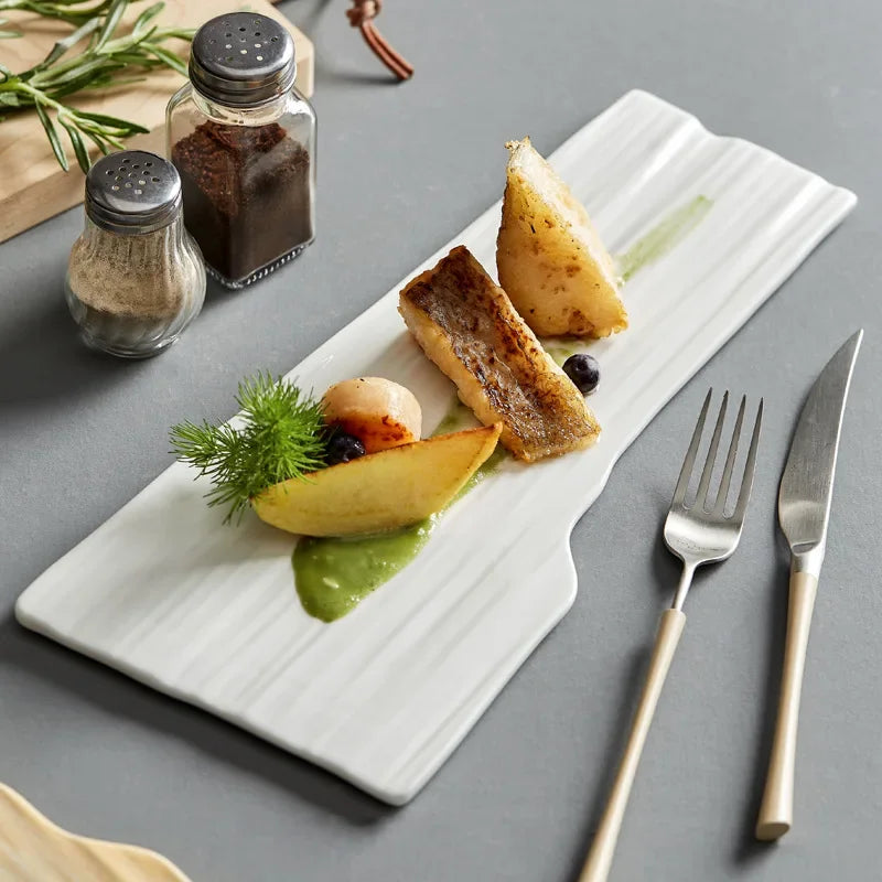Axya Ceramic Steak Plate Set - High-End Japanese Sushi Tableware