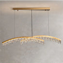 Axyaa Modern Dimmable LED Ceiling Lamp with Luxury K9 Crystals and Gold Metal Finish