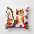 Axyaa Cute Animal Print Polyester Pillowcase for Bedroom Living Room 45x45cm