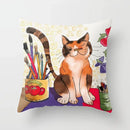 Axyaa Cute Animal Print Polyester Pillowcase for Bedroom Living Room 45x45cm