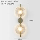 Axyaa Nordic Glass Metal Wall Lamp for Home and Hotel Decor