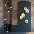 Axyaa Marble Circular LED Wall Lamp for Corridor, Study, Bedroom - Nordic Modern Design