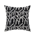 Axyaa Wheat Embroidery Cushion Cover, Soft Cozy Yellow Black Green Pillow Cover