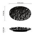Axyaa Ceramic Fish Plate with Wavy Design, Ideal for Steamed Fish or Cake Display