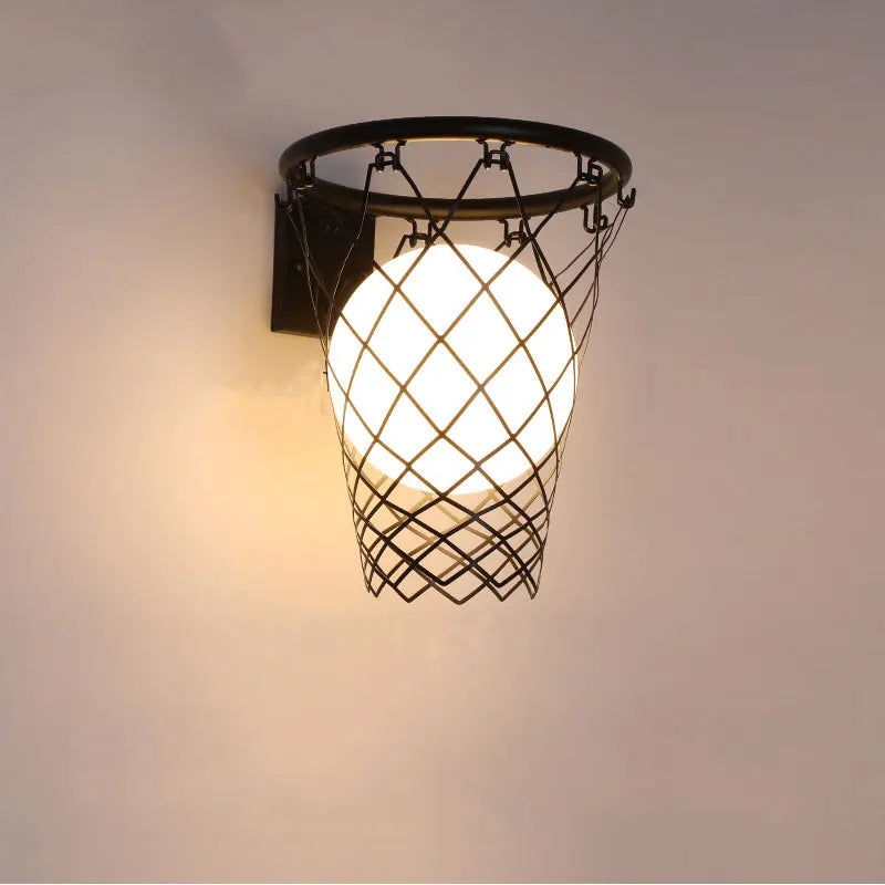 Axyaa Basketball Wall Lamp: Nordic Creative for Living Room, Bedroom, Study, and More