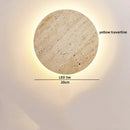 Axyaa Wabi Sabi LED Wall Lights Wood Yellow Travertine Glass Modern Bedside Lamp
