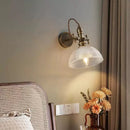 Axyaa Old Copper Retro Wall Light with Clear Glass Shade for Home and Hotel