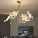 Axyaa Nordic Lotus Glass Pendant Lamp for Modern Luxury Interiors