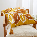 Axyaa Mori Style Tufted Cushion Cover with Tassel - Home Decor Pillowcase