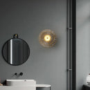 Axyaa Copper Wall Lamp with Amber Glass Shade & LED Light – Modern Bedside Lighting