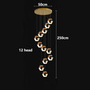 Axyaa Crystal Duplex Pendant Lamp for Stylish Living Room Luxe Décor